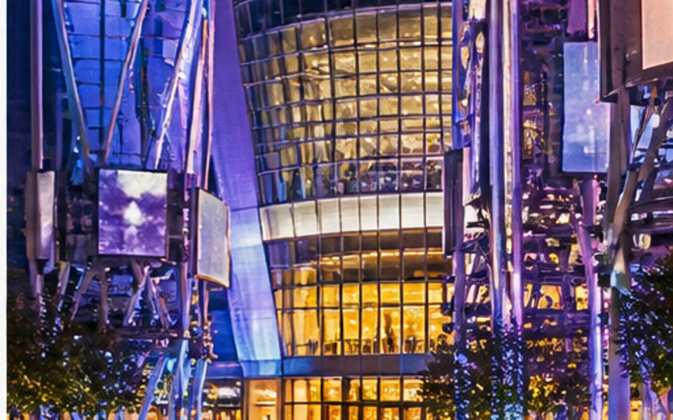 L.A. Live editorial mood illustration for Los Angeles