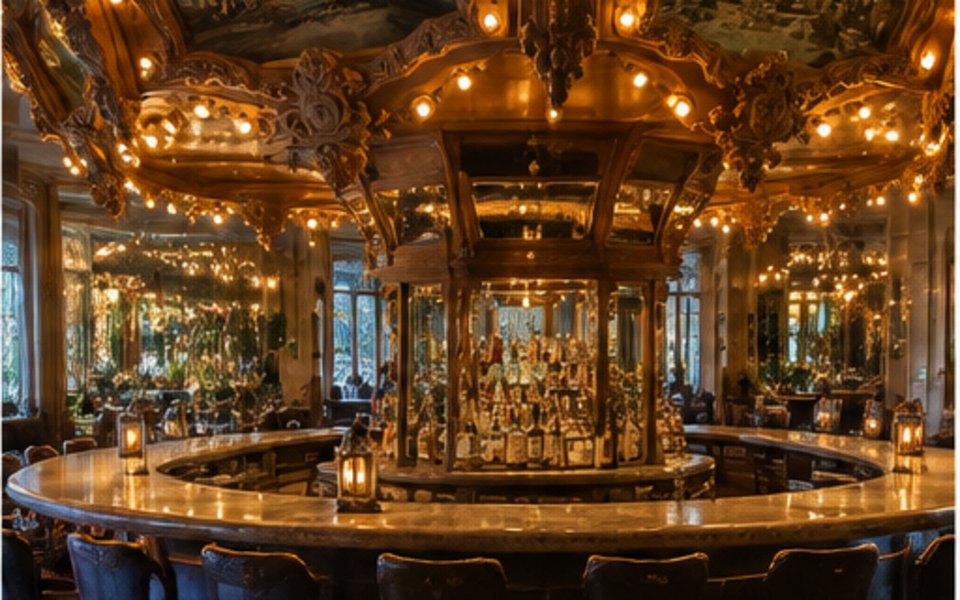 The Carousel Bar & Lounge editorial mood illustration for New Orleans