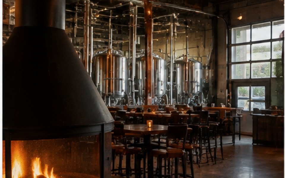 Deschutes Brewery Portland Public House editorial mood illustration for Portland