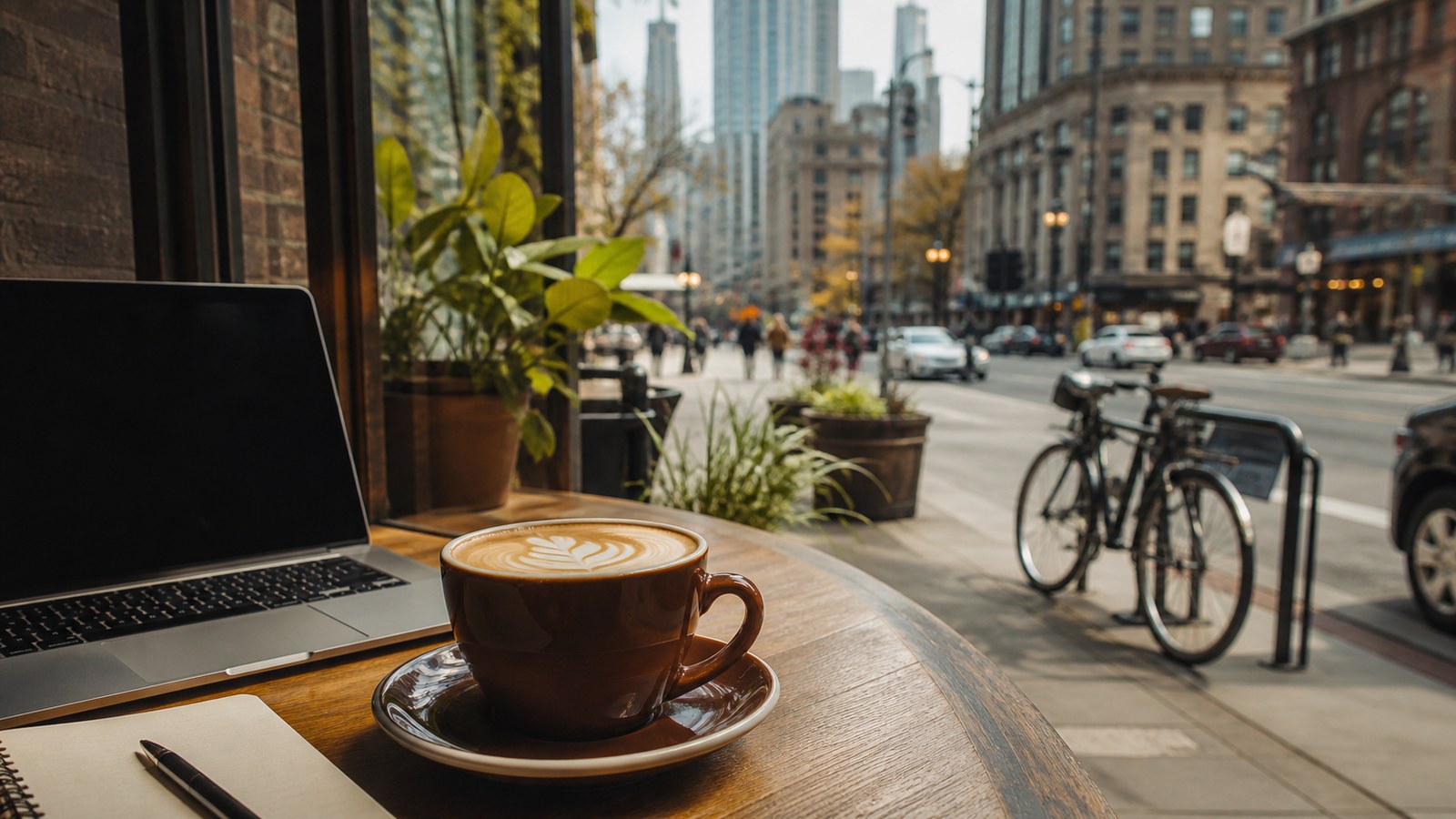 Coffee in Chicago — editorial city cover