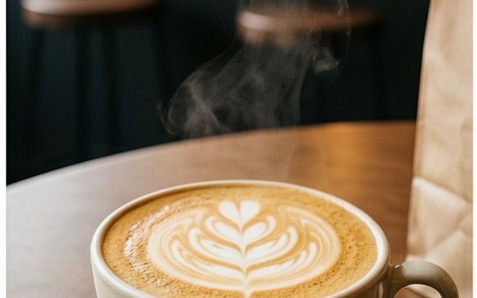 Pavon Coffee Den editorial mood illustration for Houston