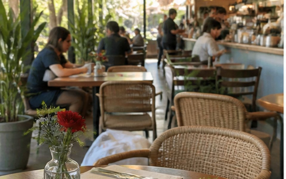 Urth Caffe editorial mood illustration for Los Angeles
