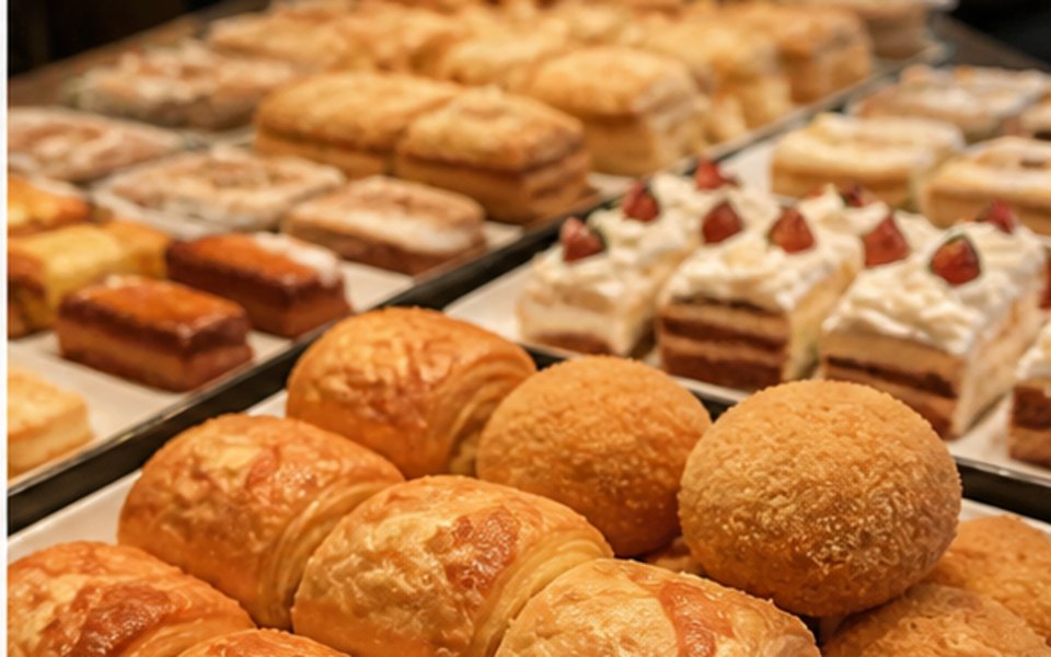 Porto's Bakery and Cafe editorial mood illustration for Los Angeles