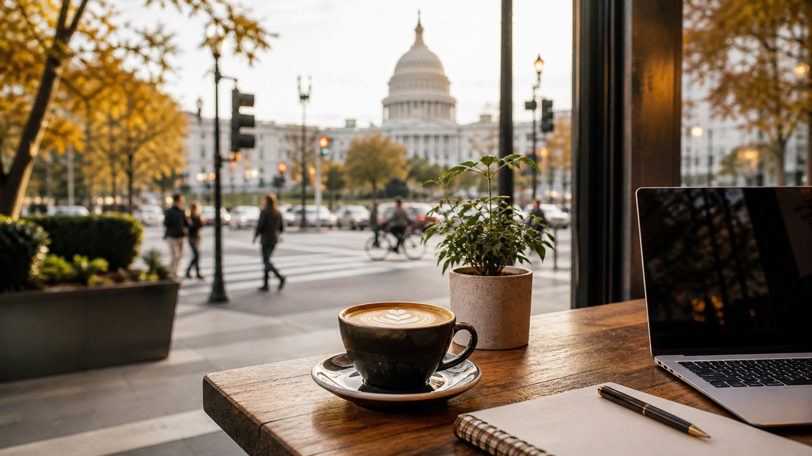 Coffee in Washington — editorial city cover