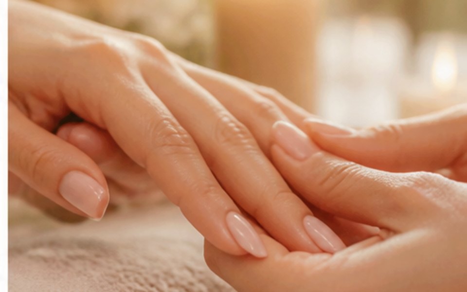 Golden Hour Nails Spa editorial mood illustration for Las Vegas
