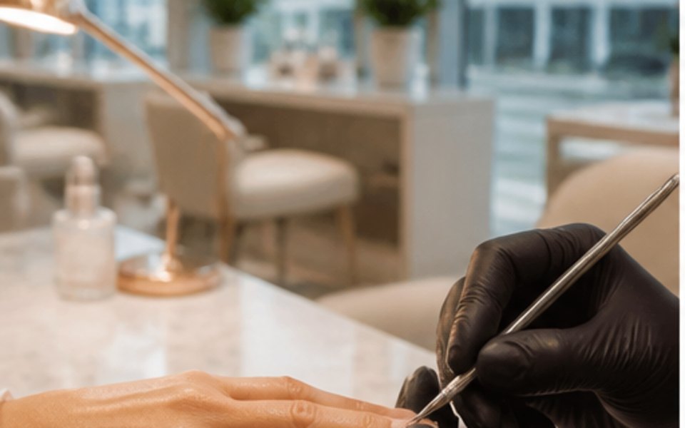 Neo Nails Brickell editorial mood illustration for Miami