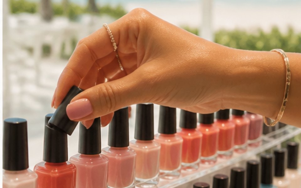Sky Nails & Spa of South Beach editorial mood illustration for Miami