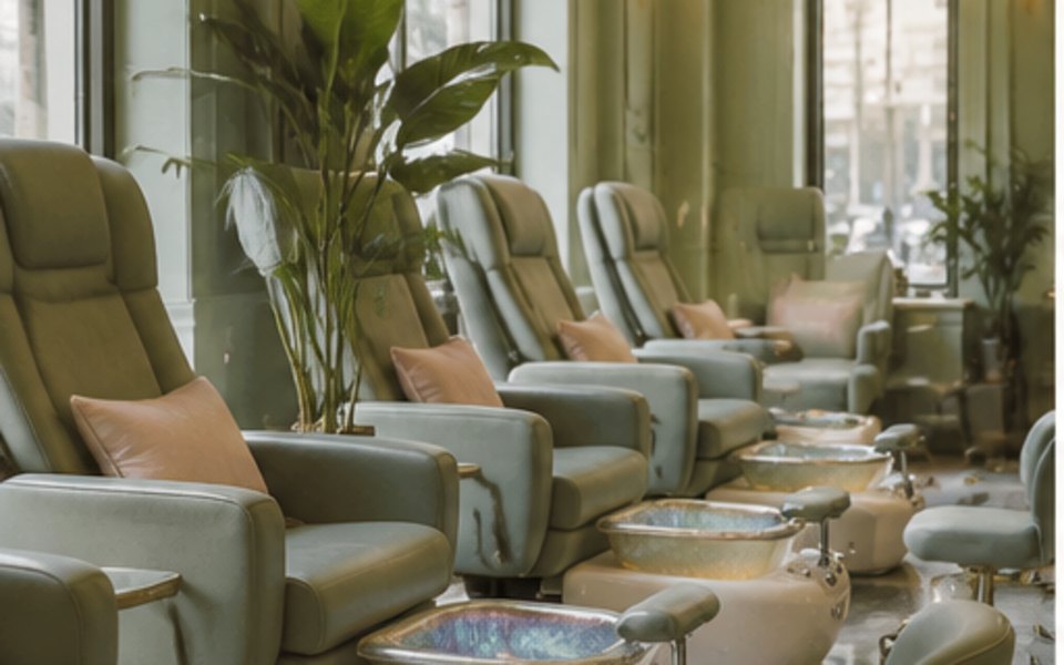 Sole' Nail Spa editorial mood illustration for New Orleans