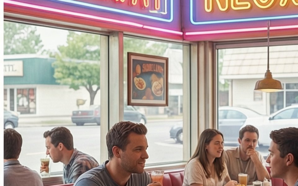 The Arcade Restaurant editorial mood illustration for Memphis