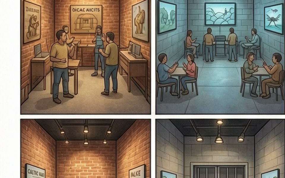 The Escape Game Austin editorial mood illustration for Austin