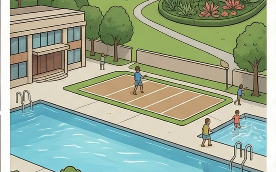 Zilker Metropolitan Park editorial mood illustration for Austin