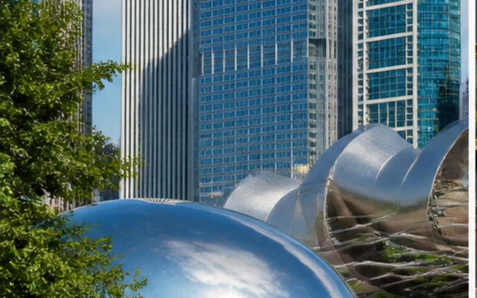 Millennium Park editorial mood illustration for Chicago