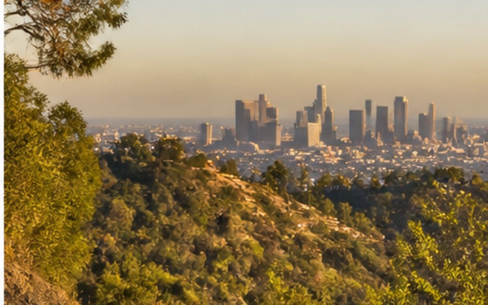 Griffith Park editorial mood illustration for Los Angeles