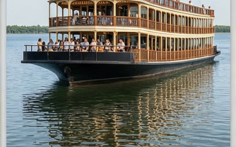 Steamboat NATCHEZ editorial mood illustration for New Orleans