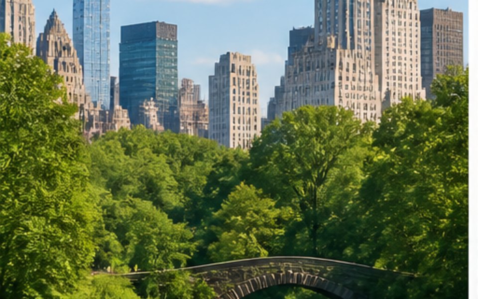 Central Park editorial mood illustration for New York City