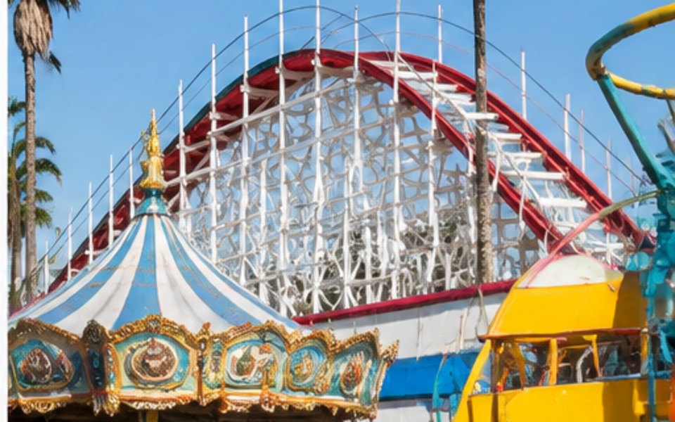 Belmont Park editorial mood illustration for San Diego