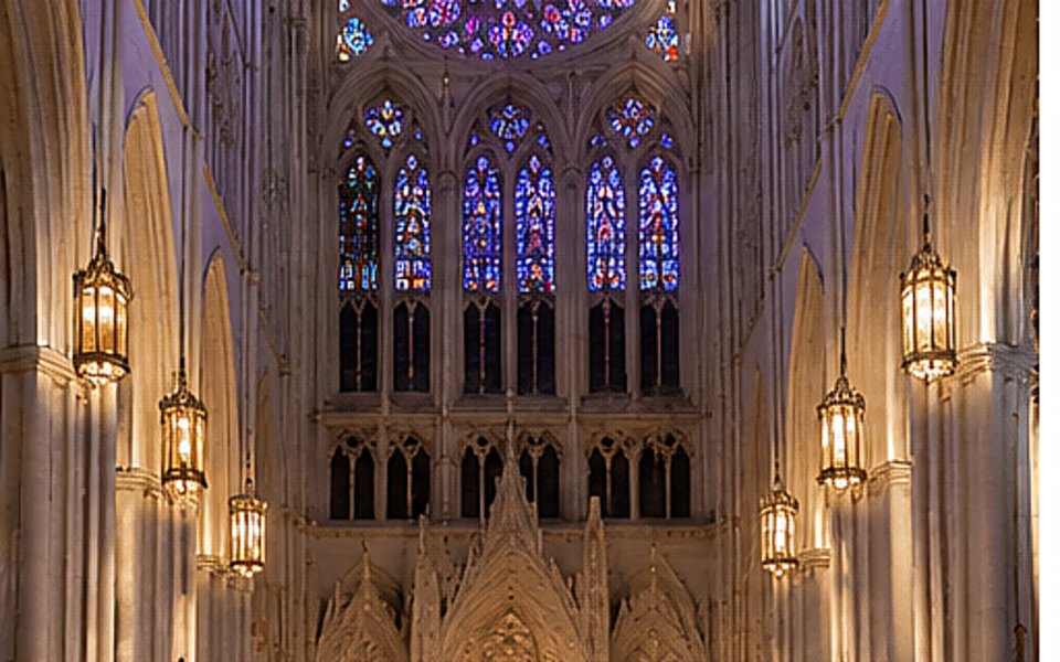 Washington National Cathedral editorial mood illustration for Washington